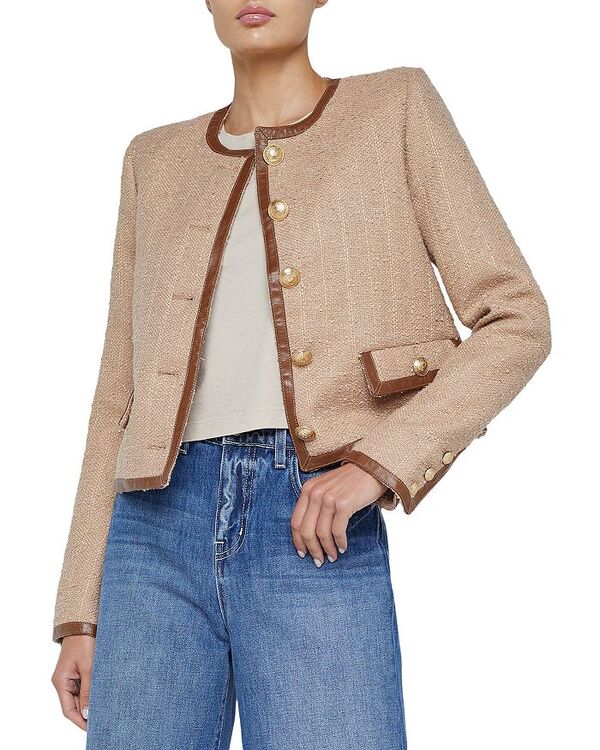 ラジャンス レディース アウター ジャケット・ブルゾン L'AGENCE Zaya Trim Jacket Cappuccino｜ReVida 店 49,080円