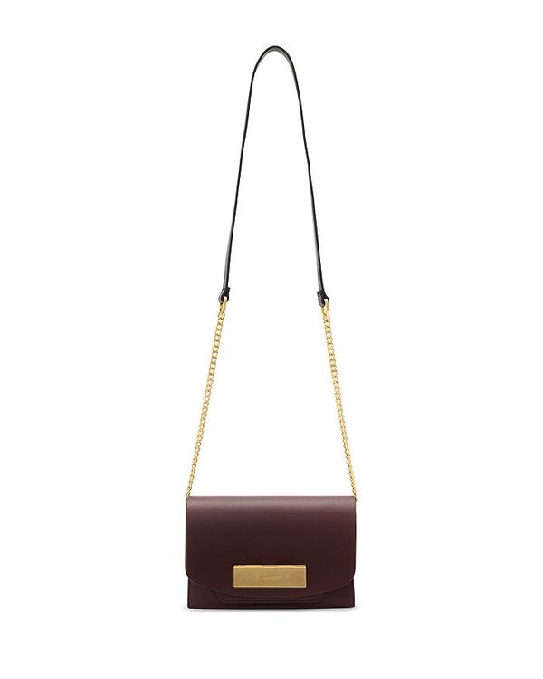 オールセインツ レディース バッグ レザー ALLSAINTS Etta Smalleather Clutch Bag Dark Red レッド