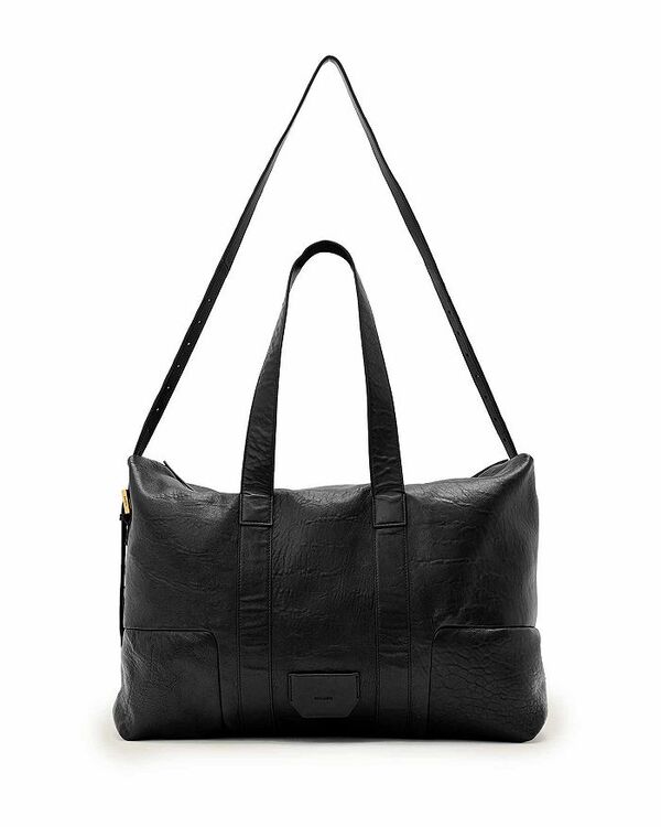 オールセインツ レディース バッグ レザー ALLSAINTS Ares Large Grained Leather Holdall Tote Black ブラック