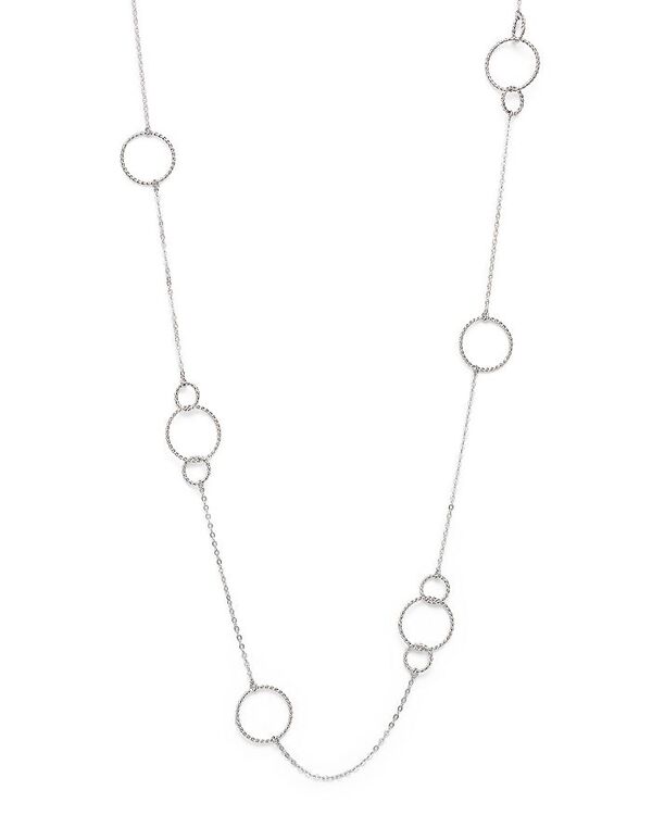 アクア レディース アクセサリー ネックレス・チョーカー・ペンダントトップ レース AQUA Sterling Silver Twisted Circlestationecklace, 36\
