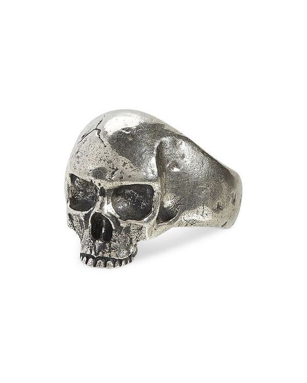 ジョンバルベイトス レディース アクセサリー リング John Varvatos Collection Men'sterling Silver Skull Statement Ring Silver シルバー|ReVida 店
