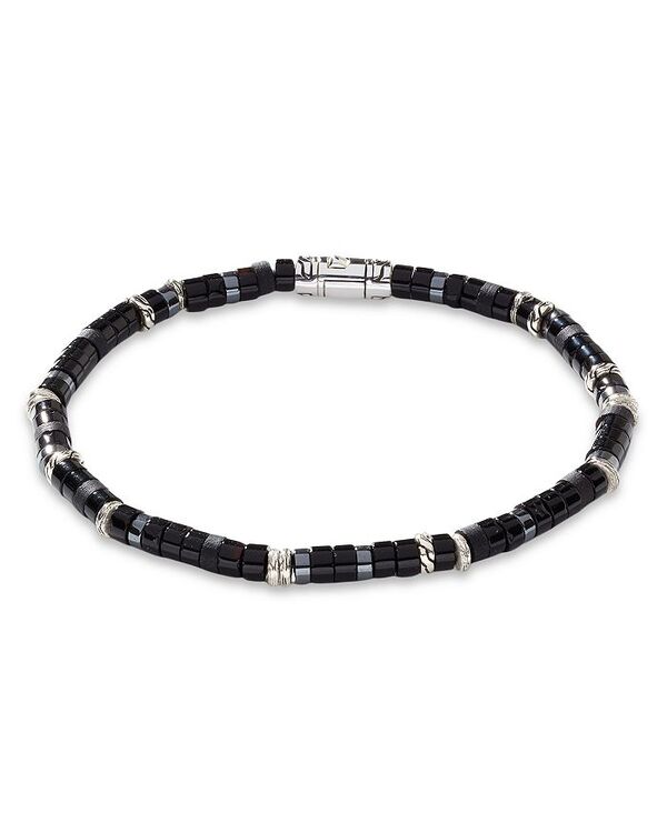 ジョン・ハーディー レディース アクセサリー ブレスレット・バングル・アンクレット JOHN HARDY Men'sterling Silver Classichain Onyx & Hematite Bead Heishi Bracelet Black ブラック