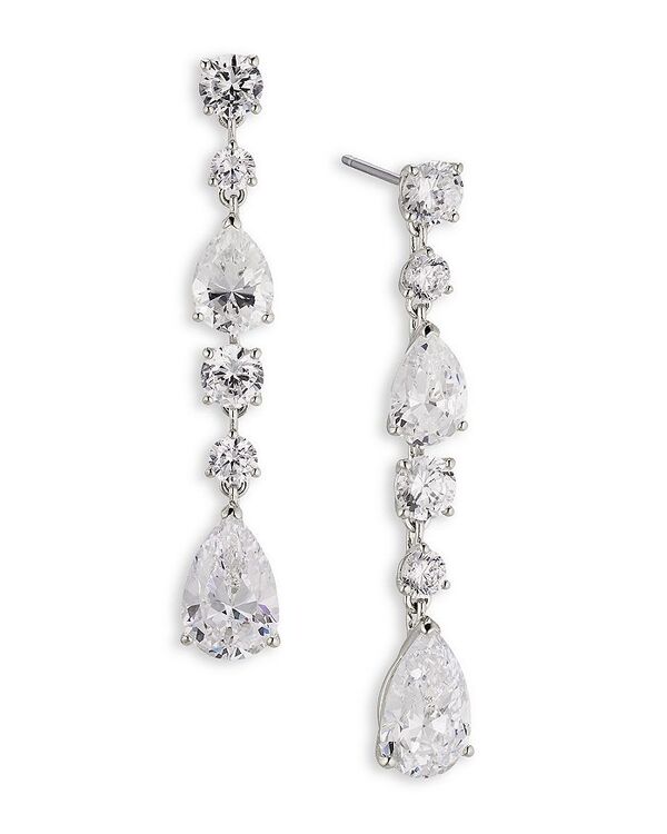 ナディール レディース アクセサリー ピアス・イヤリング Nadri Halle Cubic Zirconia Linear Drop Earringsilver シルバー