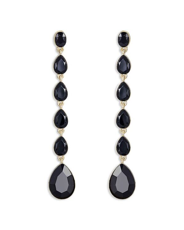 エティカ レディース アクセサリー ピアス・イヤリング トール Ettika Crystallized Jet Crystalinear Drop Earrings Black/Gold ブラック