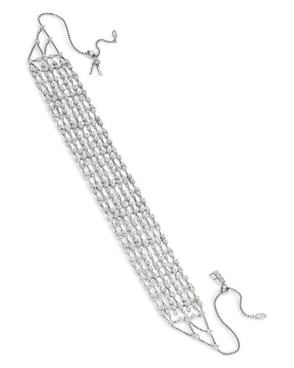 ナディール レディース アクセサリー ネックレス・チョーカー・ペンダントトップ レース Nadri Cabaret Cubic Zirconia Multi Row Choker Necklace, 15\