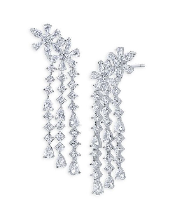 ケネスジェイレーン レディース アクセサリー ピアス・イヤリング Kenneth Jay Lane Cubic Zirconia Flower Waterfall Statement Earringsilver シルバー 33,020円