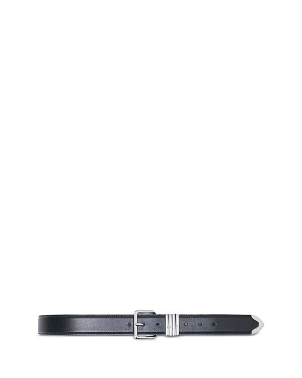マージュ レディース アクセサリー ベルト レザー Maje Women'smooth Leather Belt Black ブラック｜ReVida 店