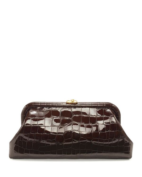 ジミーチュー レディース バッグ レザー Jimmy Choo Skylar Croc Embossed Patent Leather Clutch Sambuco