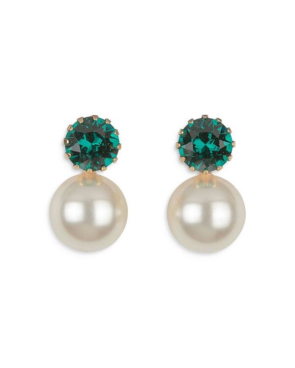 ジェニファーベア レディース アクセサリー ピアス・イヤリング Jennifer Behr Ines Crystal & Imitation Pearl Drop Earrings Green グリーン