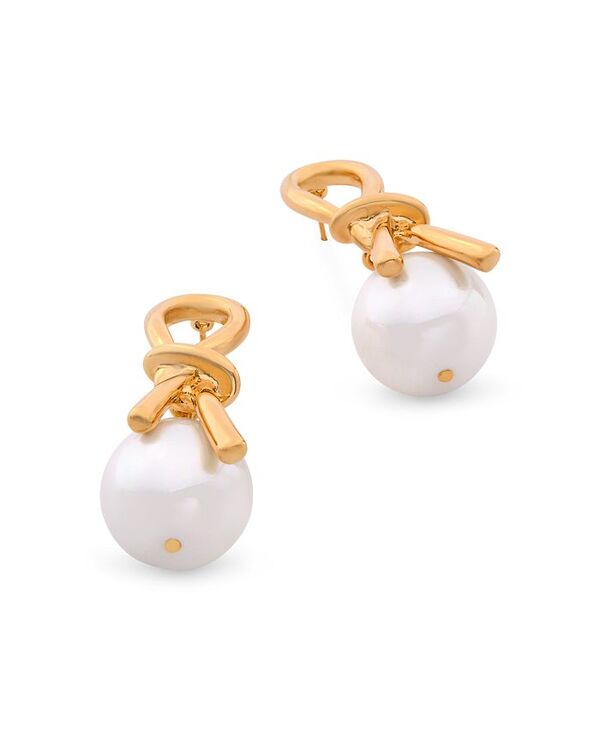 アクア レディース アクセサリー ピアス・イヤリング AQUA Knot & Imitation Pearl Earrings - Exclusive Gold ゴールド