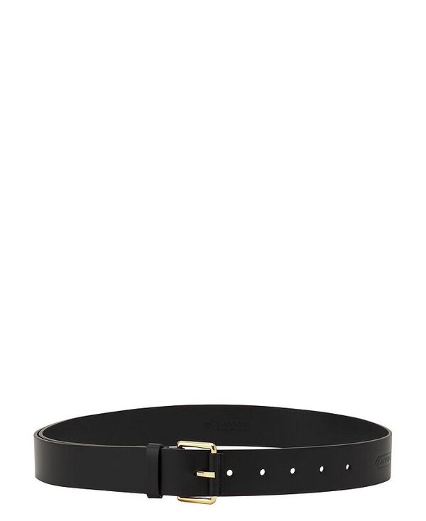 ランバン レディース 付属物 三尺帯 なめし革 Lanvin Compagnon Leather Belt Black 黒いこと
