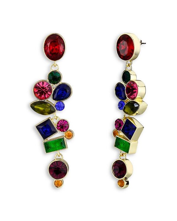 アクア レディース アクセサリー ピアス・イヤリング AQUA Mixed Cubic Zirconia Cluster Linear Drop Earrings - Exclusive Multi/Gold ゴールド