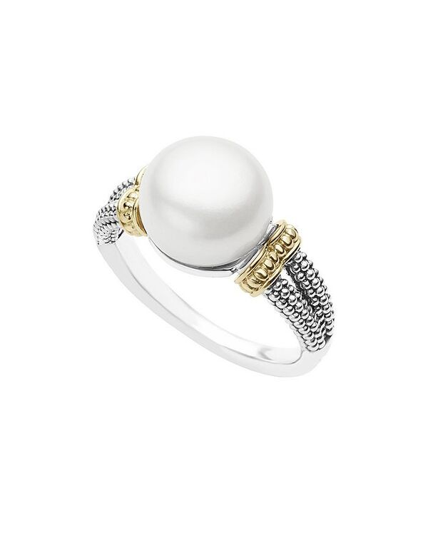 ラゴス レディース アクセサリー リング LAGOS 18K Gold and Sterling Silver Luna Ring with Cultured Freshwater Pearl White/Multi ホワイト｜ReVida 店