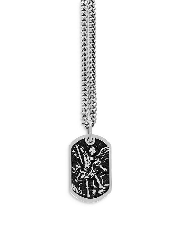 キングベイビー レディース アクセサリー ネックレス・チョーカー・ペンダントトップ レース King Baby Studio Saint Michael Dog Tag Pendant Necklace, 24\