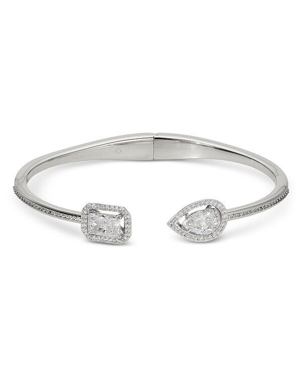 ナディール レディース アクセサリー ブレスレット・バングル・アンクレット Nadri Radiant Cubic Zirconia Halo Cuff Bracelet Silver シルバー