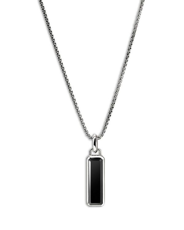 ジョン・ハーディー レディース アクセサリー ネックレス・チョーカー・ペンダントトップ レース JOHN HARDY Men'sterling Silver Modern Talisman Onyx Pendant Necklace, 22\