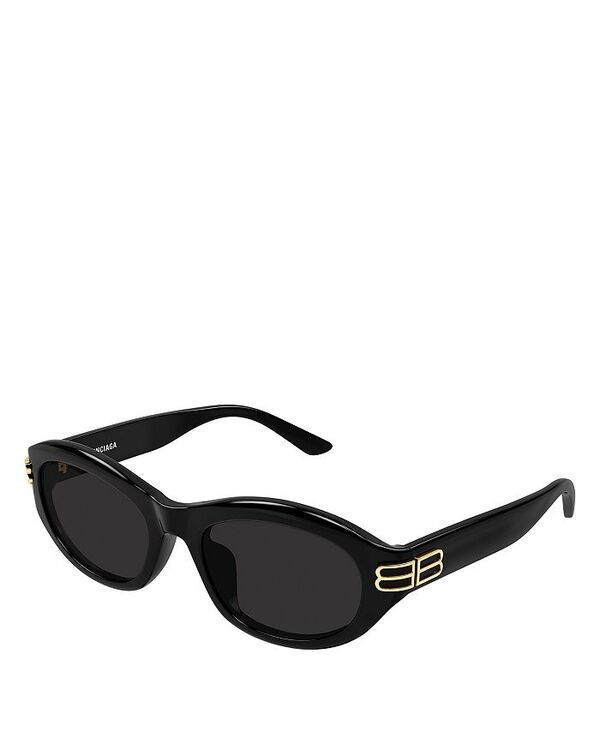 バレンシアガ レディース 付属物 サングラス・アイウェア Balenciaga Oval Sunglasses, 55粍 Black 黒いこと