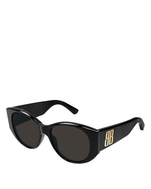 バレンシアガ レディース アクセサリー サングラス・アイウェア Balenciaga Round Sunglasses, 55mm Black ブラック