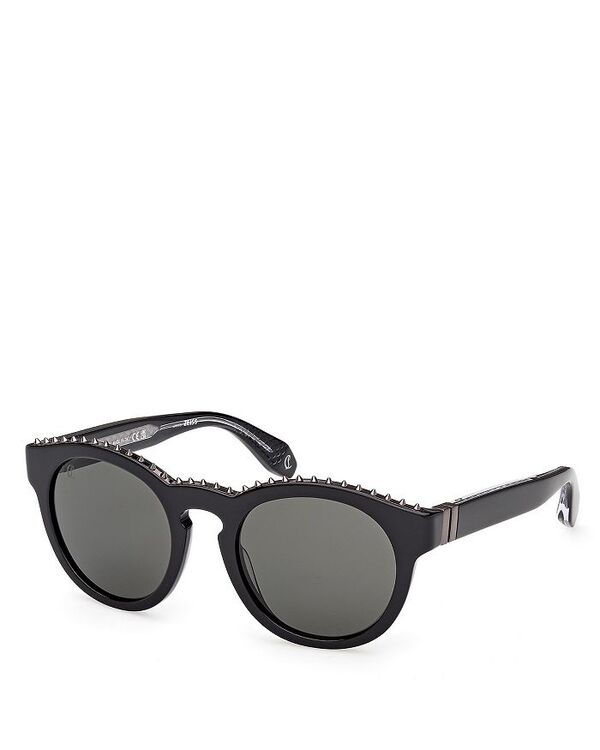 クリスチャン・ルブタン レディース アクセサリー サングラス・アイウェア Christian Louboutin Round Sunglasses, 53mm Black/Smoke ブラック