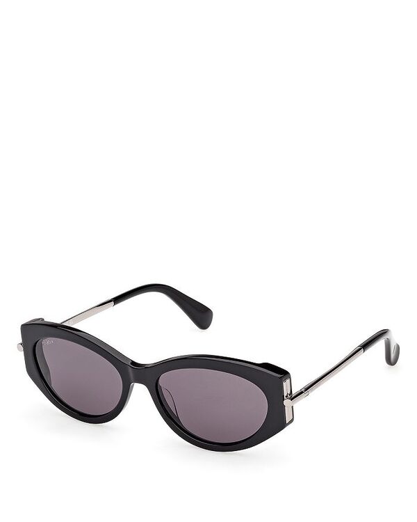 マックスマーラ レディース 付属品 サングラス・アイウェア Max Mara Oval Sunglasses, 54粍 Black/Smoke 黒いこと