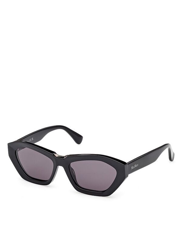マックスマーラ レディース 添え物 サングラス・アイウェア Max Mara Geometric Sunglasses, 54粍 Black/Smoke 黒いこと