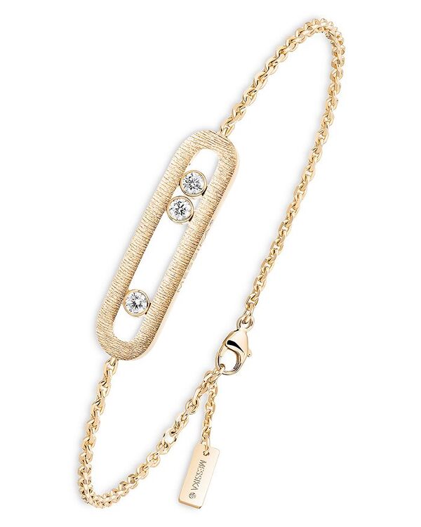 メシカ レディース アクセサリー ブレスレット・バングル・アンクレット Messika 18K Yellow Gold Move Classique Diamond Polished Oval Chain Link Bracelet Gold ゴールド