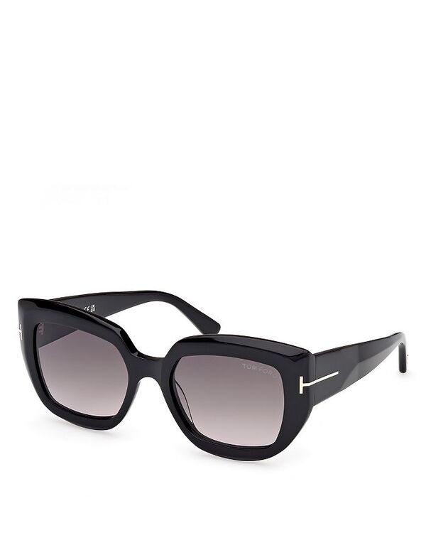 トム・ジェラルド・r・フォード レディース 付属物 サングラス・アイウェア Tom Ford Saltzman Butterfly Sunglasses, 53粍 Black/Smoke 黒いこと