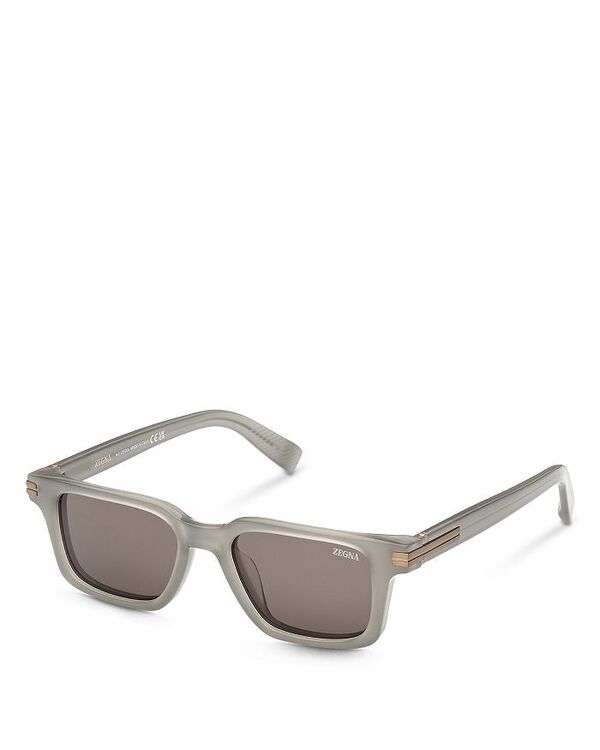 ゼニア レディース 付属物 サングラス・アイウェア ZEGNA Rectangular Sunglasses, 52粍 Gray/Red 薄墨色