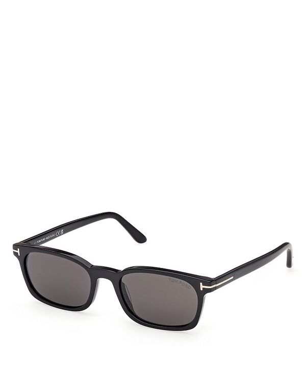トム・ジェラルド・r・フォード レディース 添え物 サングラス・アイウェア Tom Ford Milesquare Sunglasses, 53粍 Black/Smoke 黒いこと