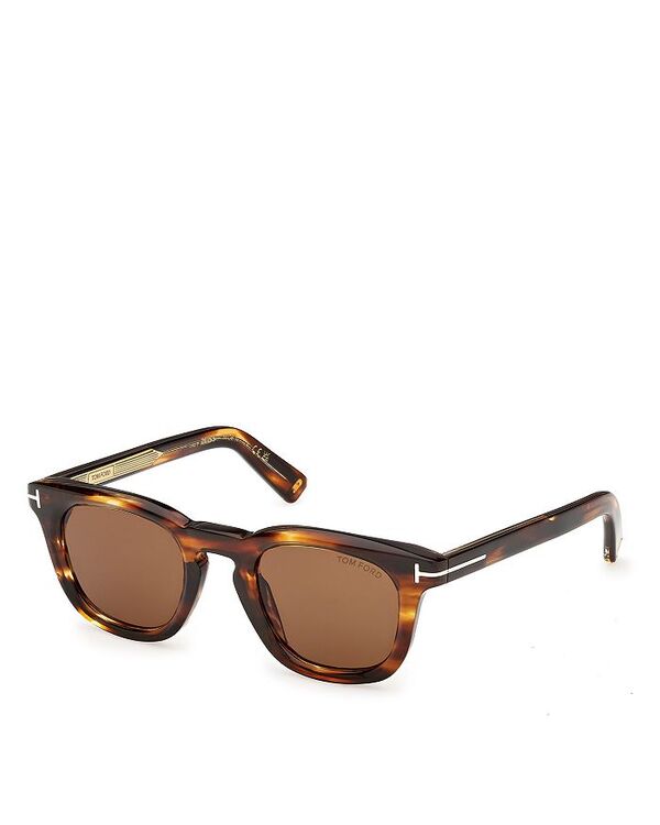 トム・ジェラルド・r・フォード レディース 付属物 サングラス・アイウェア Tom Ford Square Sunglasses, 48粍 Havana/Brown 赤銅色