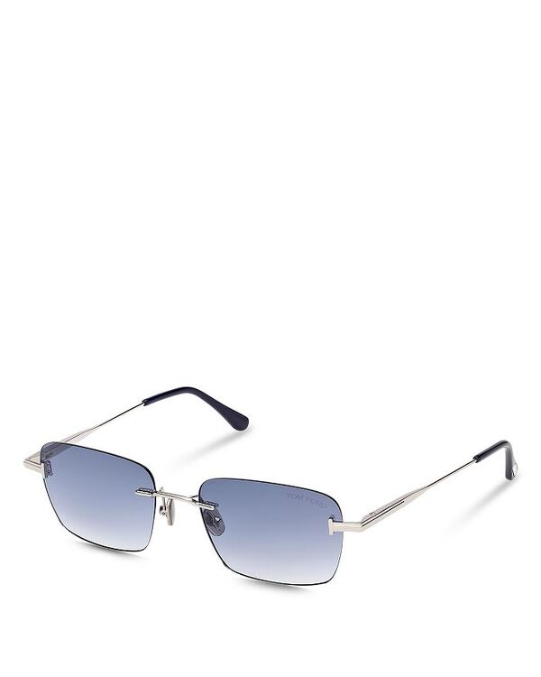 トム・ジェラルド・r・フォード レディース 添え物 サングラス・アイウェア Tom Ford Jake Rectangular Sunglasses, 54粍 Gunmetal/Blue 青碧