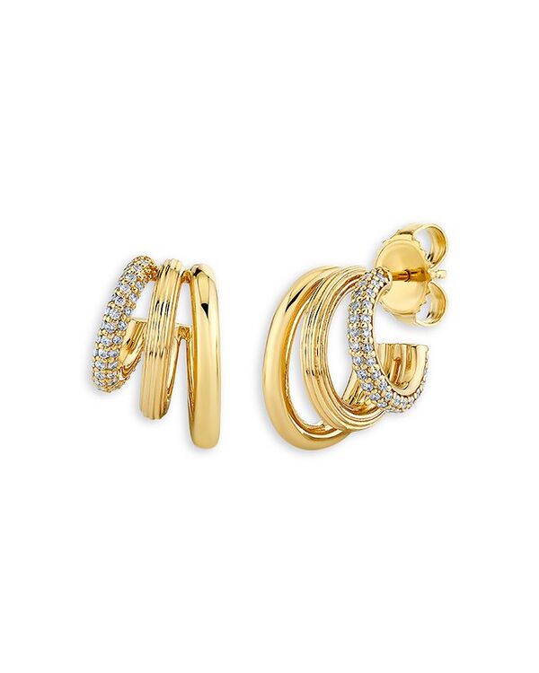 シドニーエヴァン レディース アクセサリー ピアス・イヤリング Sydney Evan 14K Yellow Goldiamond Graduated Triple Hoop Earrings Gold ゴールド