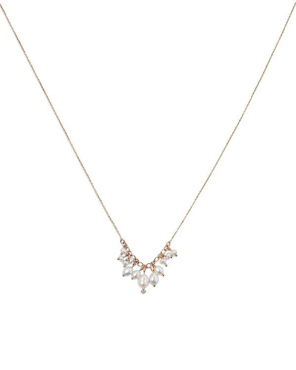 ダブリューウェイク レディース アクセサリー ネックレス・チョーカー・ペンダントトップ レース WWAKE 14K Yellow Gold Cultured Freshwater Pearl & Diamond Shaker Necklace, 16\