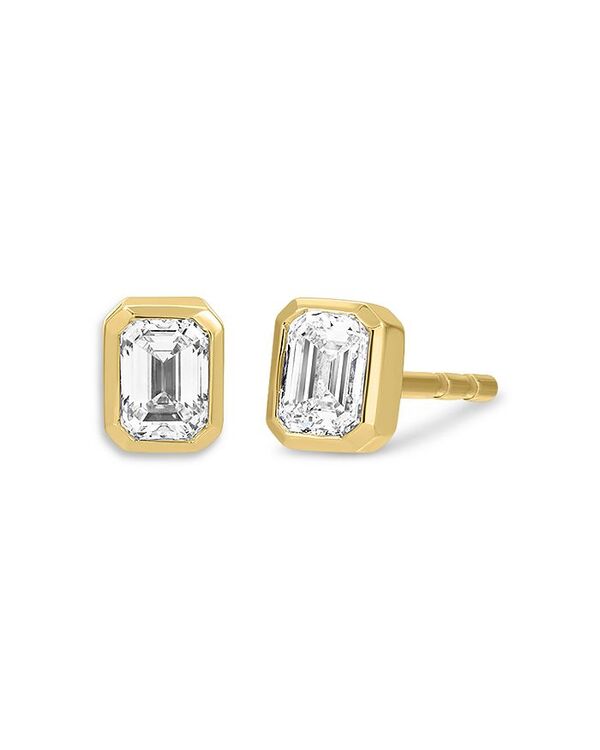 エフコレクション レディース アクセサリー ピアス・イヤリング 14K Yellow Gold EF Collection Diamond Emerald Cut Solitaire Stud Earrings Gold ゴールド