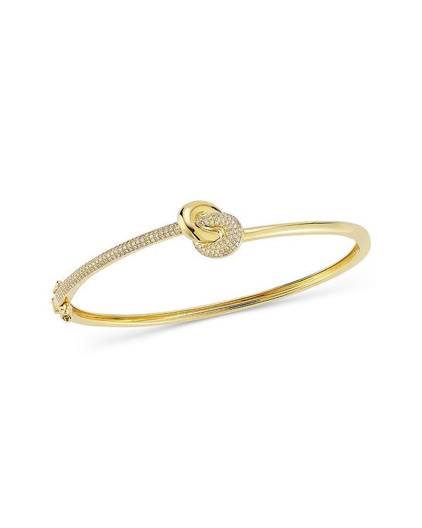 エフコレクション レディース アクセサリー ブレスレット・バングル・アンクレット 14K Yellow Gold EF Collection Diamond Pav Knot Bangle Bracelet Gold ゴールド