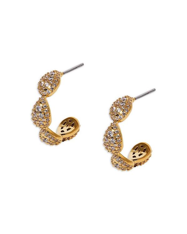 ナディール レディース アクセサリー ピアス・イヤリング Nadri Crushed Pav C Hoop Earrings Gold ゴールド
