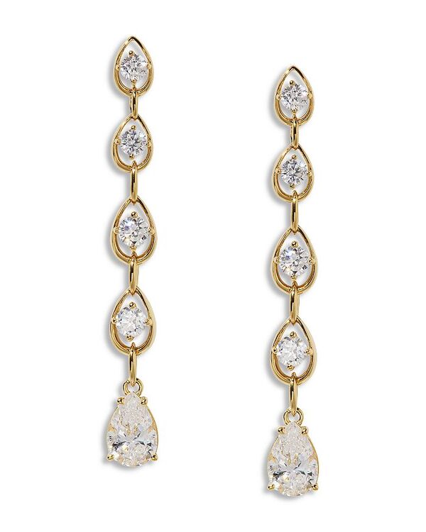 ナディール レディース アクセサリー ピアス・イヤリング Nadrit Girl Cubic Zirconia Linear Drop Earrings Gold ゴールド