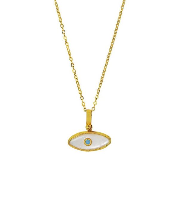 オットマンハンズ レディース アクセサリー ネックレス・チョーカー・ペンダントトップ レース Ottoman Hands Aretha Mother Of Pearl Eye Pendant Necklace Gold ゴールド