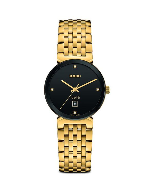 ラド レディース アクセサリー 腕時計 RADO Florence Watch, 30mm Black/Gold ブラック