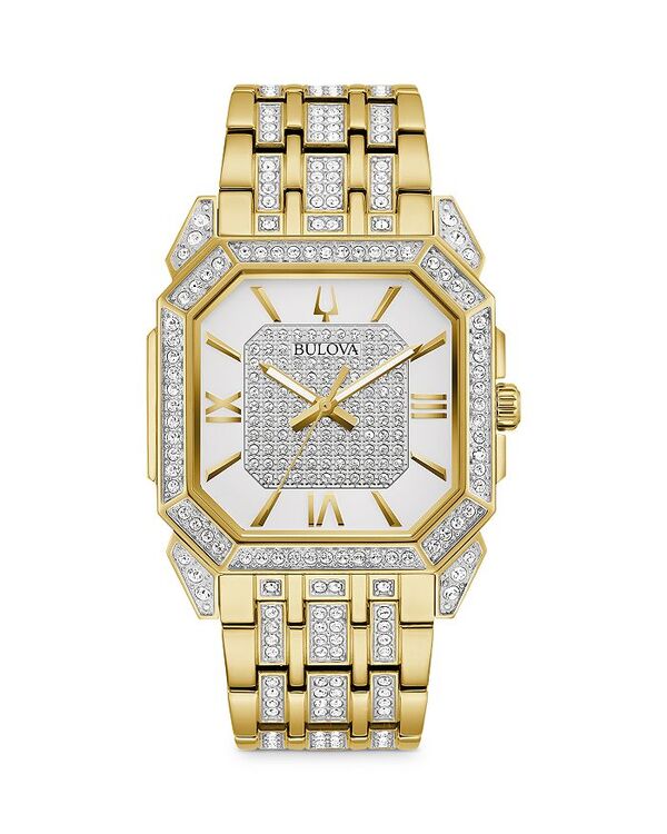 ブロバ レディース アクセサリー 腕時計 Bulova Crystal Watch, 40mm White/Gold ホワイト