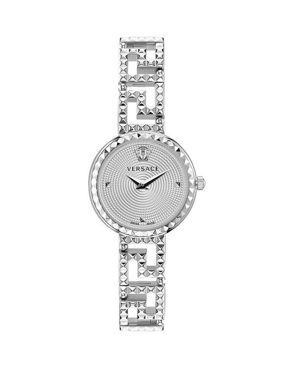 ヴェルサーチ レディース アクセサリー 腕時計 Versace Greca Goddess Watch, 28mm Silver/Silver シルバー