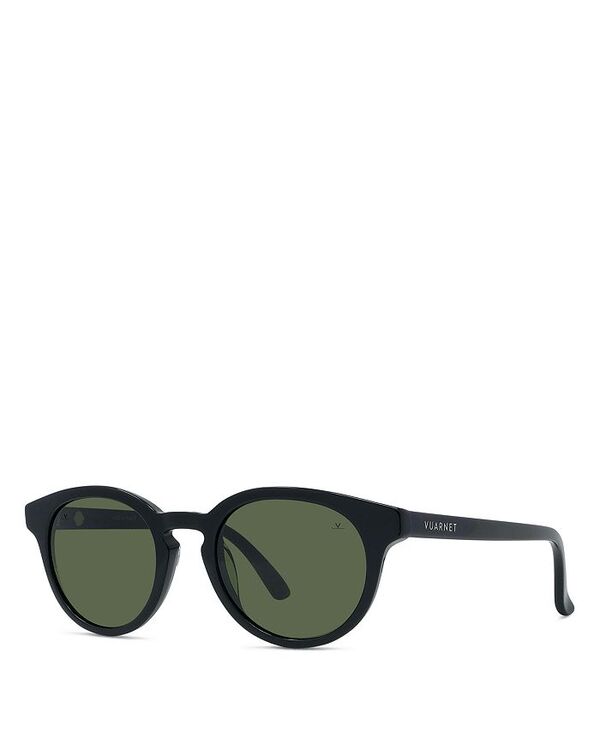 ヴュアルネ レディース アクセサリー サングラス・アイウェア Vuarnet Lifestyle Round Sunglasses, 51mm Black/smoke ブラック