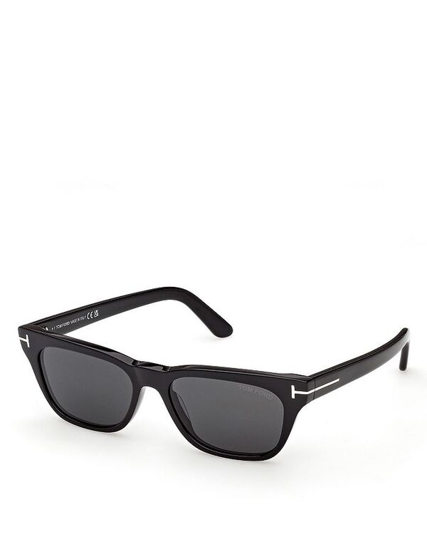 トム・ジェラルド・r・フォード レディース 付属物 サングラス・アイウェア Tom Ford Penn Rectangular Sunglasses, 53粍 Black/Smoke 黒いこと