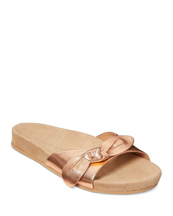 激安通販新作 ジャックロジャース レディース サンダル シューズ Women S Dorothy Knotted Bow Comfort Slide Sandals Rose Gold Leather Revida 店 最大15 Offクーポン Www S Ifm Com