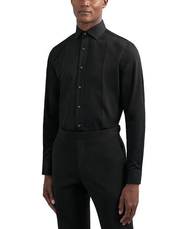 レイス レディース トップス シャツ REISS Pintuck Dinner Shirt Black ブラック｜ReVida 店