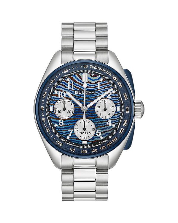 ブロバ レディース アクセサリー 腕時計 Bulova Limitedition 150th Anniversary Heritage Lunar Pilot Chronograph 43.5mm Blue/Silver ブルー