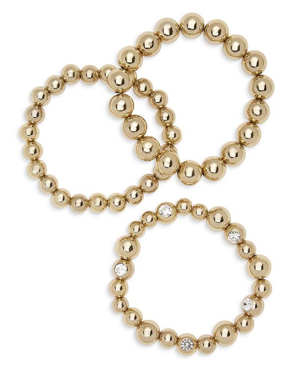 レイミー ブルック レディース アクセサリー ブレスレット・バングル・アンクレット Ramy Brook Bead Chain Jewelry Cubic Zirconia & Polished Bead Juliette Stretch Bracelets; Set of 3 Gold ゴールド
