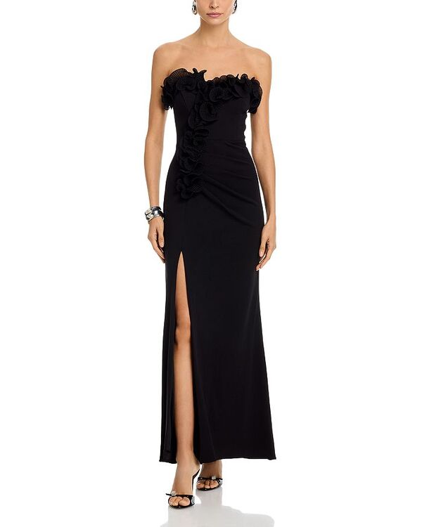 アクア レディース トップス ワンピース クレープ スキューバ ストラップレス AQUA Straplesscuba Crepe Dress - Exclusive Black ブラック