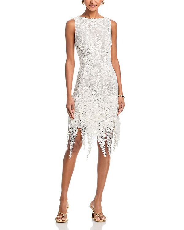 オスカー デ ラ レンタ レディース トップス 衣装 ノースリーブ スピード競技 Oscar de la Renta Sleeveless Foxgloves Guipure Lace Dress Ivory 象牙色