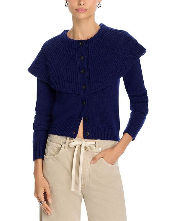 デレクラムテンクロスバイ レディース アウター カーディガン キャップ ケープ Derek Lam 10 Crosby Murray Capelet Cardigan Ocean Depths